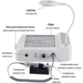 White four-in-one nail polisher machine with vacuum cleaner attachment and dual voltage options