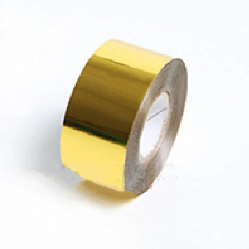Rolls of electrochemical aluminium hot stamping foil in various colours like gold and silver with 3cm and 5cm widths.