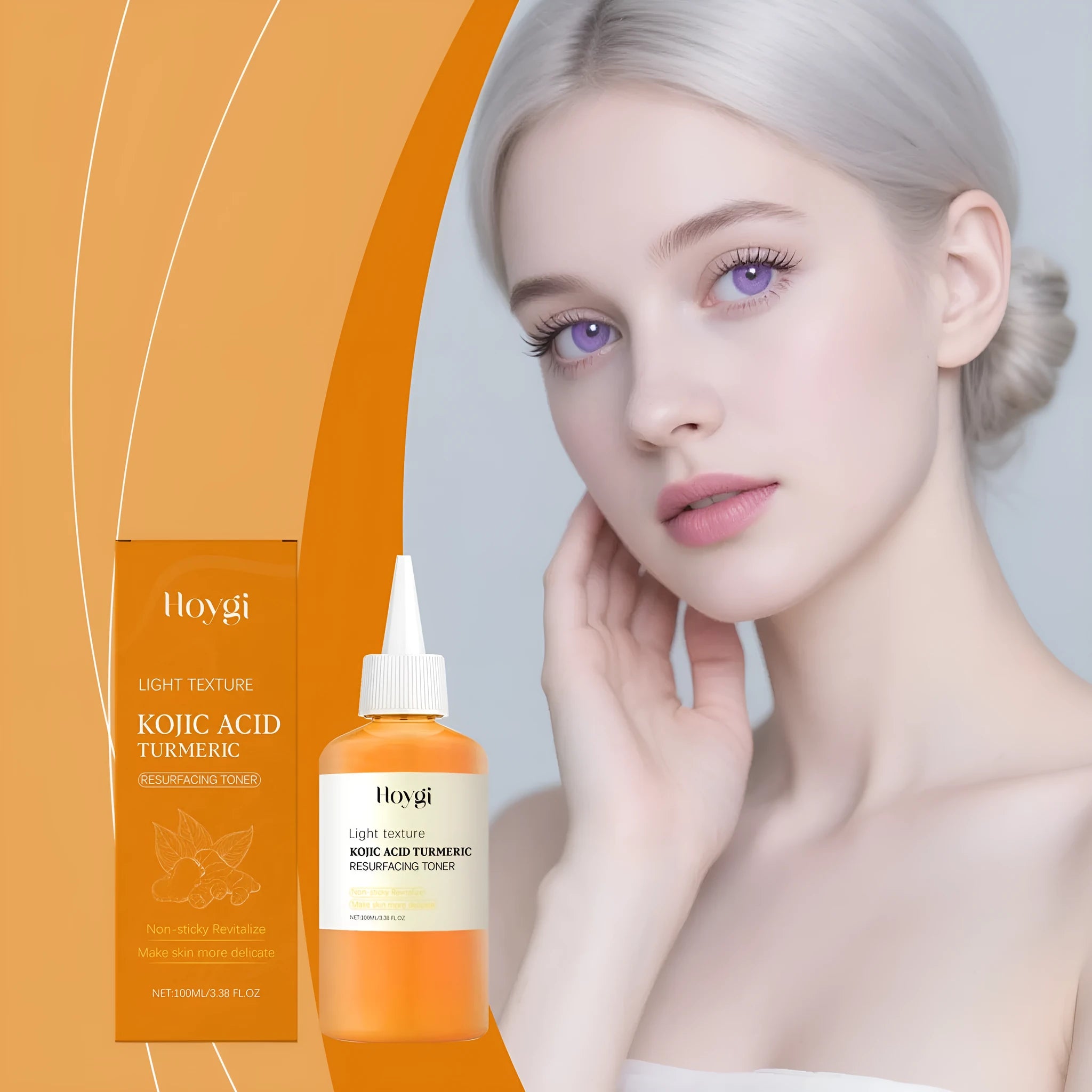 100ml Turmeric Moisturising Water bottle for non-oily daily facial skincare