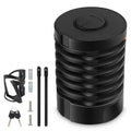 Portable bicycle folding lock showing folding mechanism and modern design in black colour