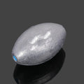 Scale pattern tongxin olive lead fishing sinker with plastic core in rugby shape.