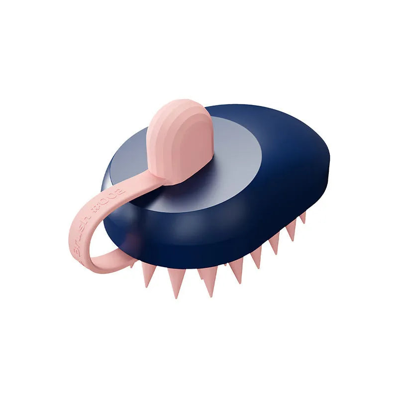 Handheld pet hair remover comb with soft silicone bristles in multiple colour options