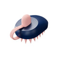 Handheld pet hair remover comb with soft silicone bristles in multiple colour options