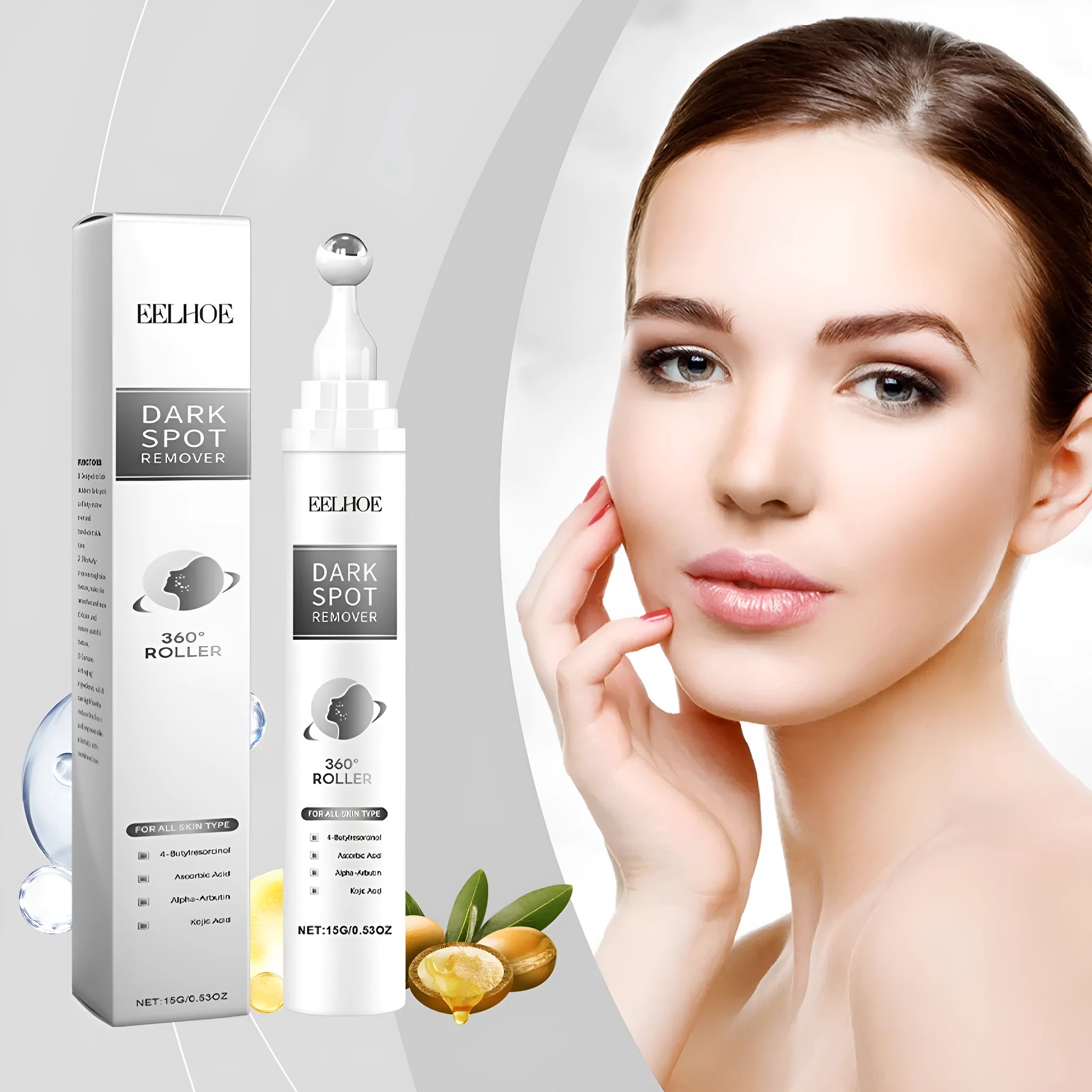 15g facial essence cream tube with jojoba oil and brightening ingredients