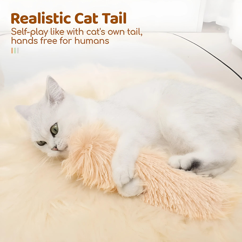 Soft plush cat toy pillow for stress relief in green, white, blue, and pink colours.