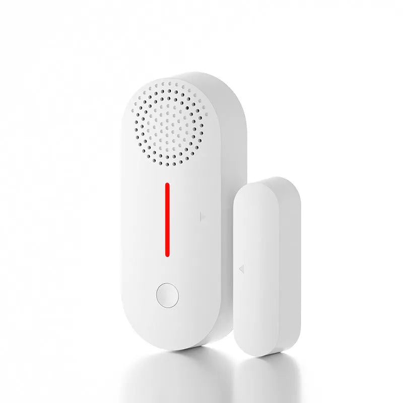 WiFi door magnetic sensor alarm unit with wireless connectivity for smart home security systems