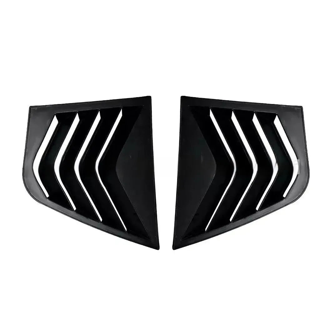 Rear triangle shutter carbon fibre decoration for Kia Stinger in bright black finish