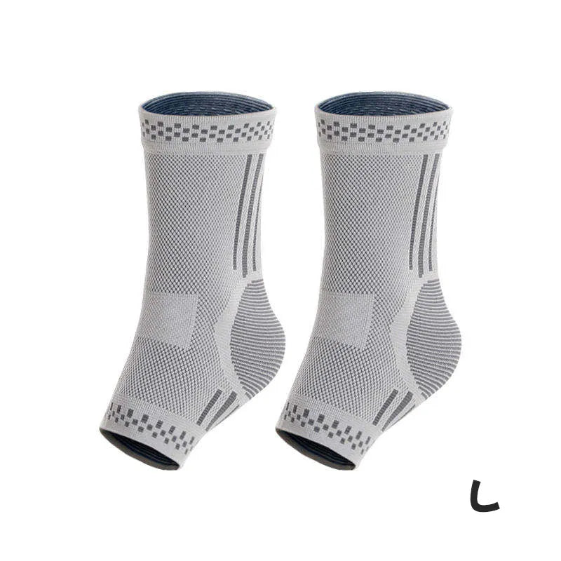 Graphene ankle brace compression sleeve with copper-infused fabric for sprain and tendonitis support
