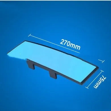 Curved blue filter rearview mirror for cars with clip-on installation and wide-angle design
