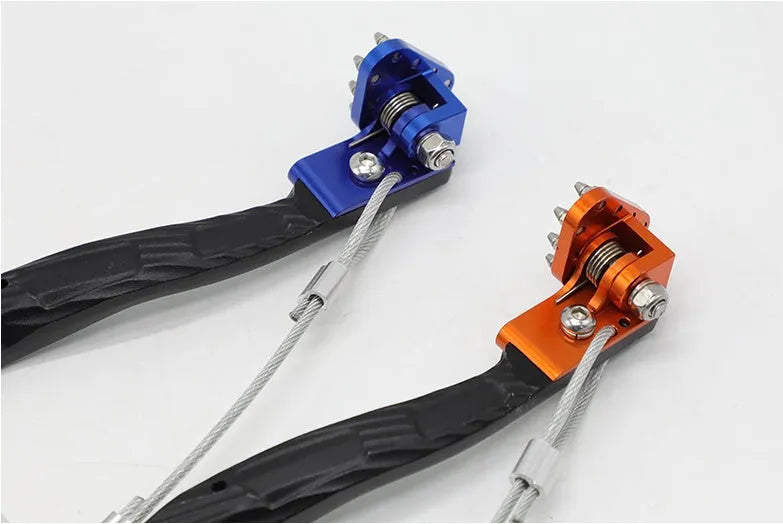 Blue KTM02 aluminium roped brake pedal for off-road motorcycle modification