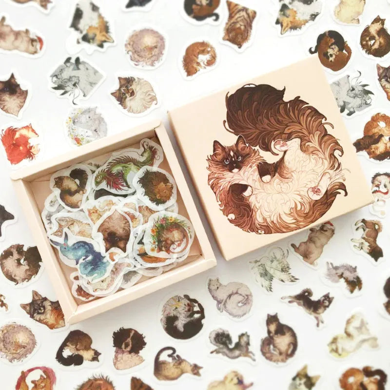 200 pc box set washi paper stickers stationery diary decoration multi colour Japanese paper stickers