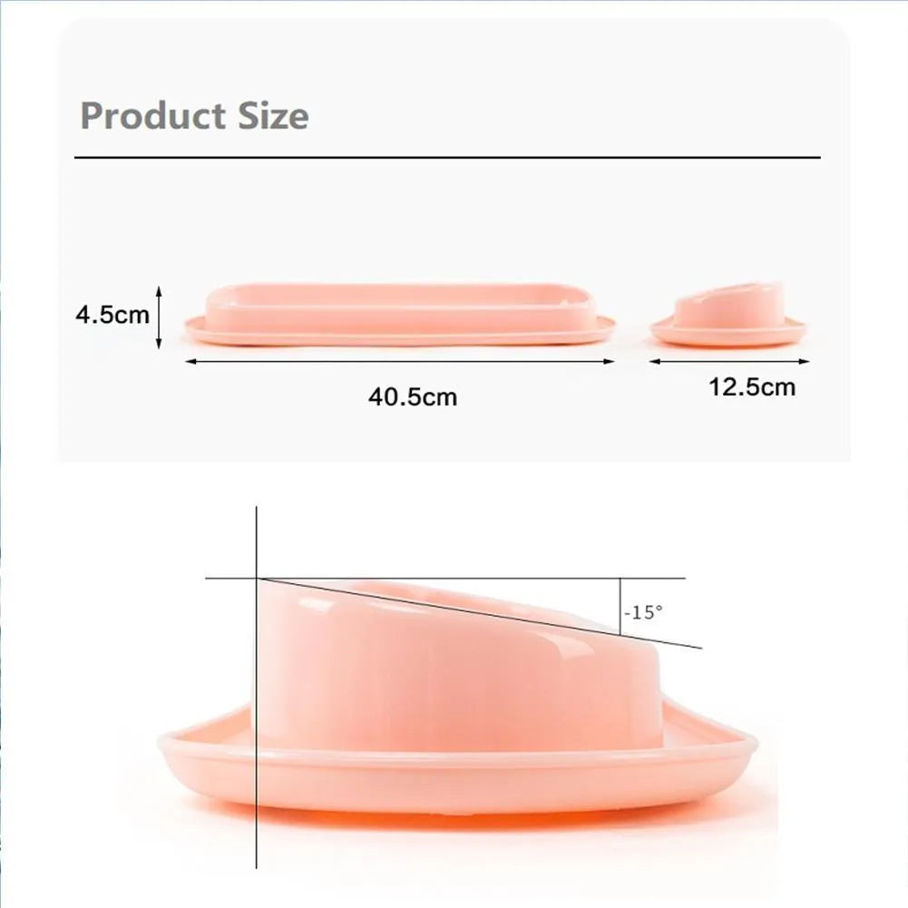 Green leakproof pet feeder bowls with non-slip base for dog and cat feeding