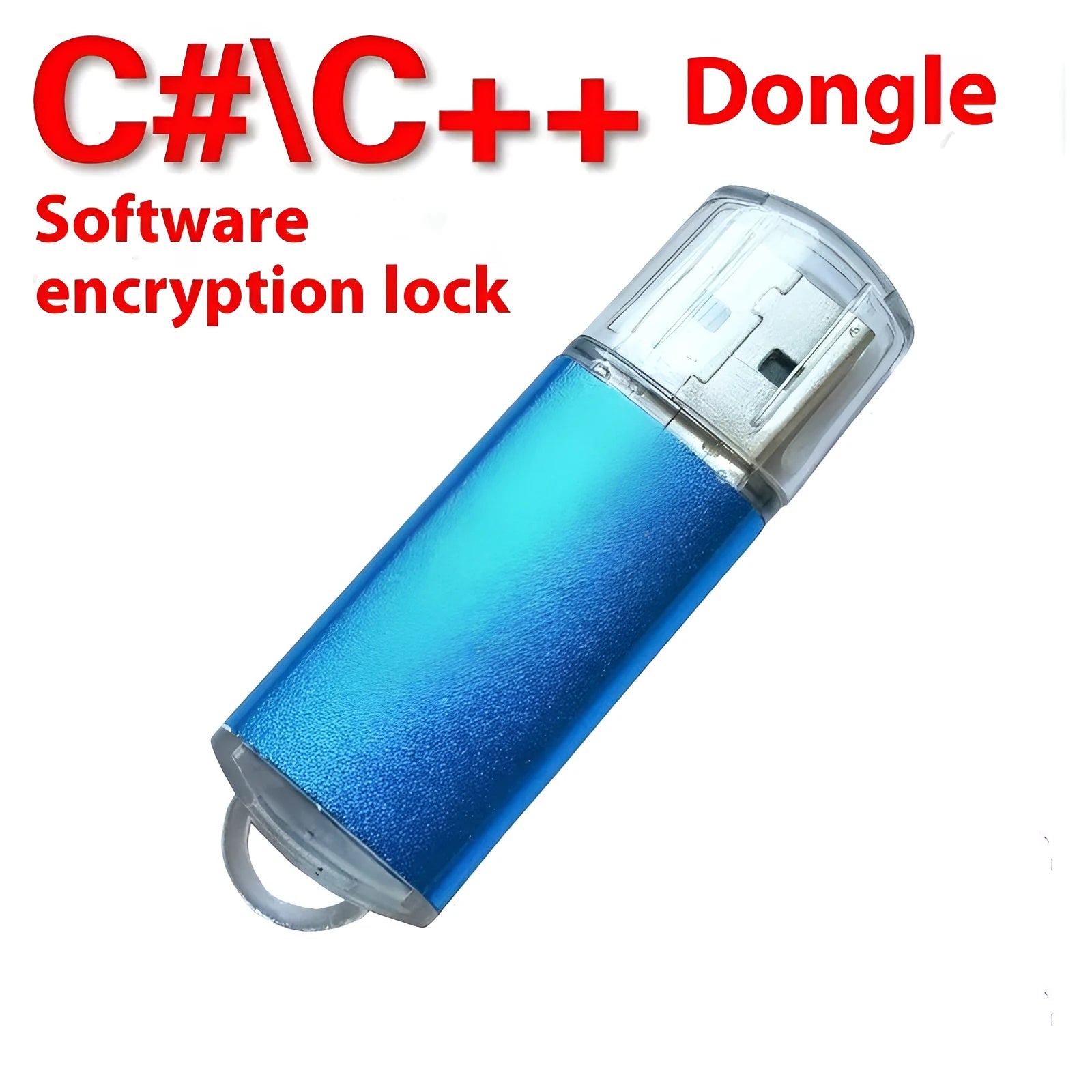 Software encryption C dongle USB key with metal shell in multiple colour options