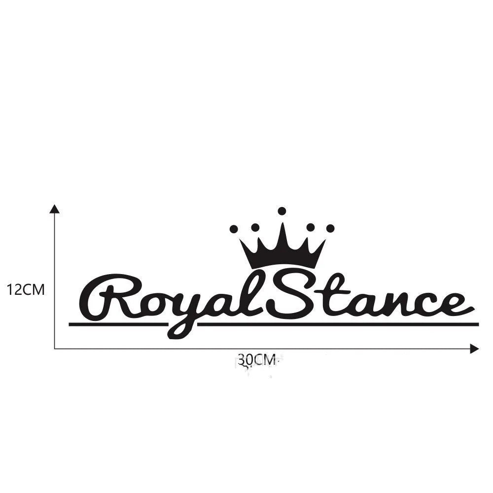 Reflective crown design car stickers in PET vinyl material measuring 30cm by 12cm