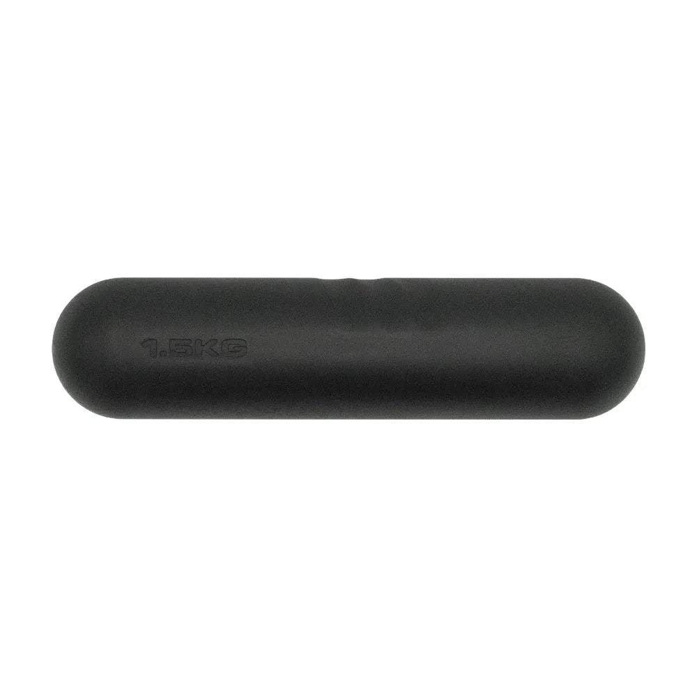 Silicone-edged yoga dumbbell stick with cast iron construction in various colours and weights