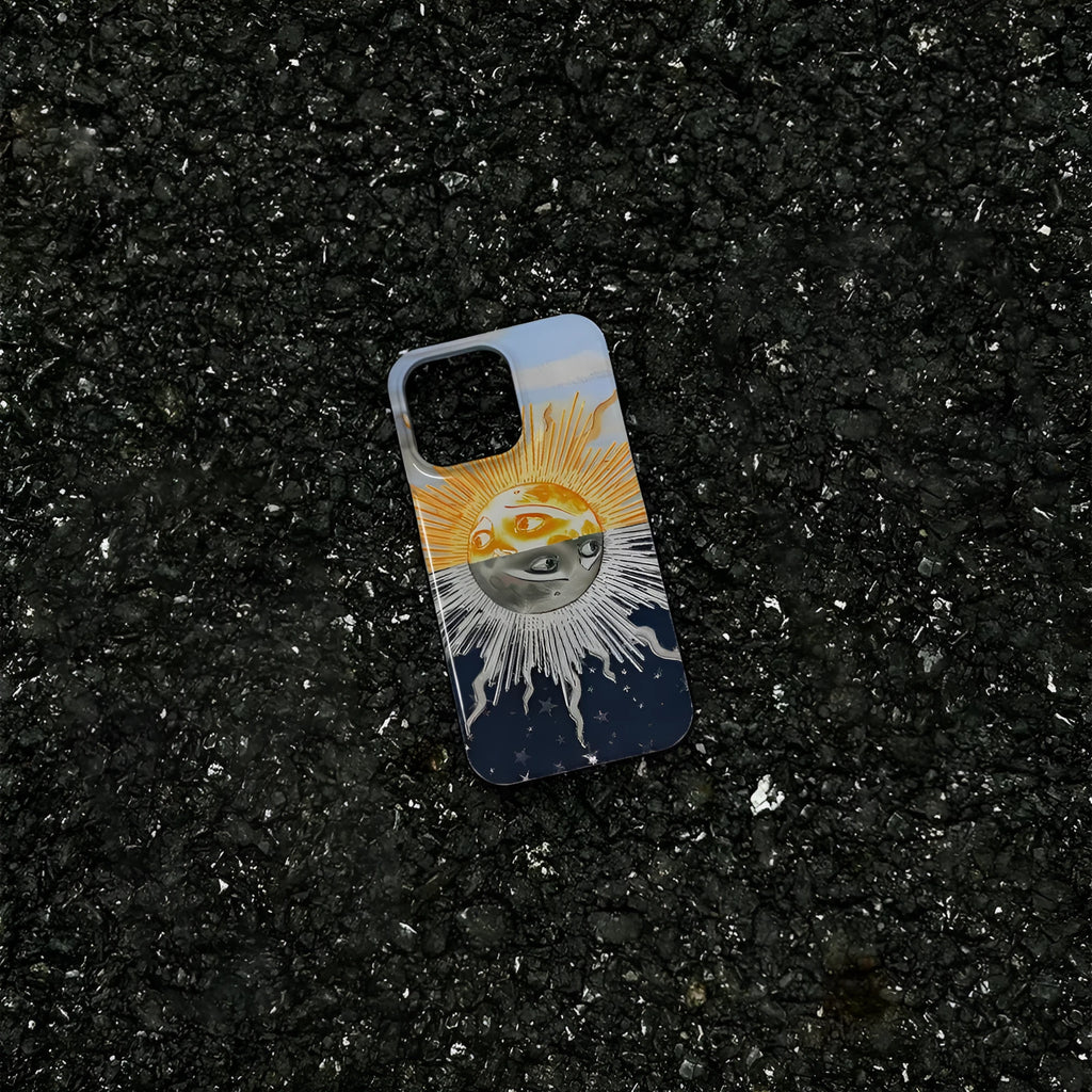Day And Night Sun Feilin magnetic two-in-one phone case for iPhone with card holder slot, available in glossy and frosted finishes