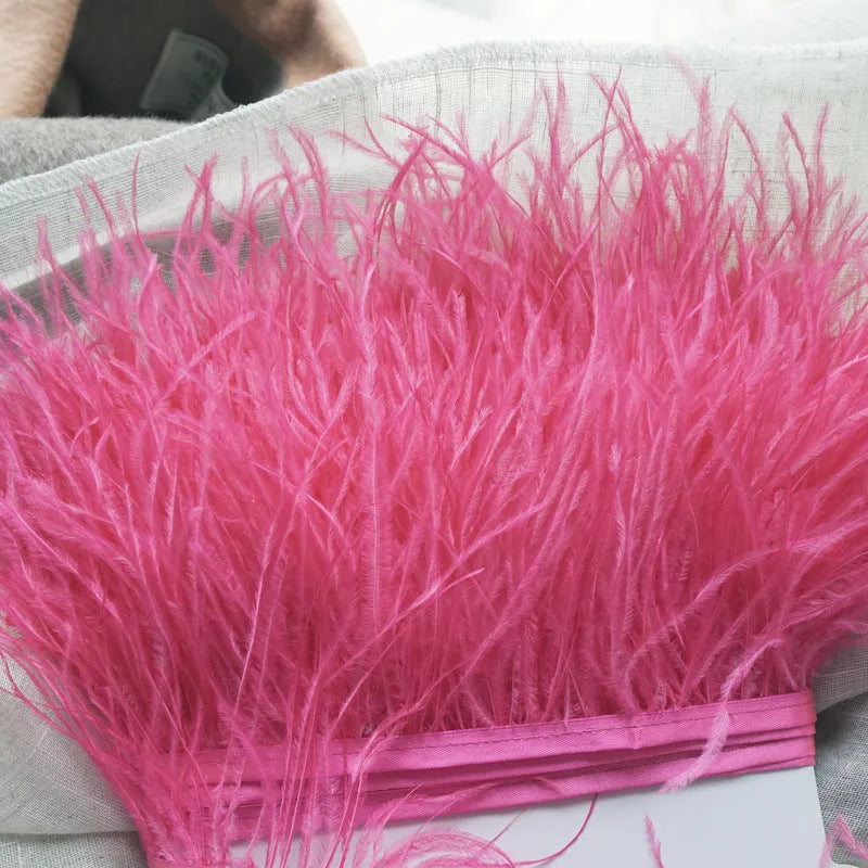 Decorative feather cloth strip DIY trim 10-15cm wide in multiple colours for clothing crafts