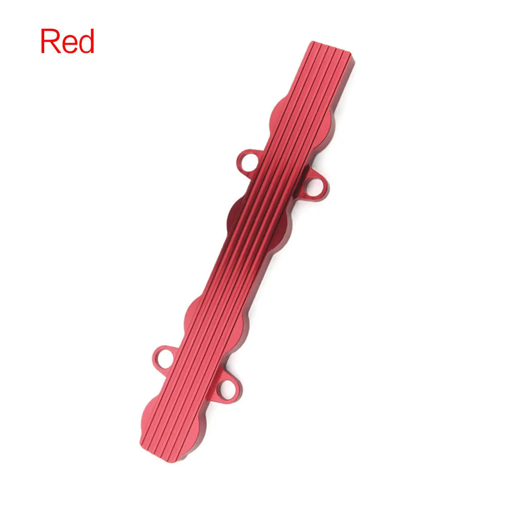 Aluminium alloy engine cover shown in red, blue, and silver colour options