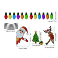 Christmas elk reflective magnetic car sticker with cartoon design on vehicle window