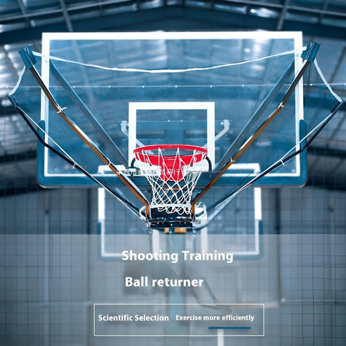Automatic basketball training ball return device with cowhide leather and iron construction