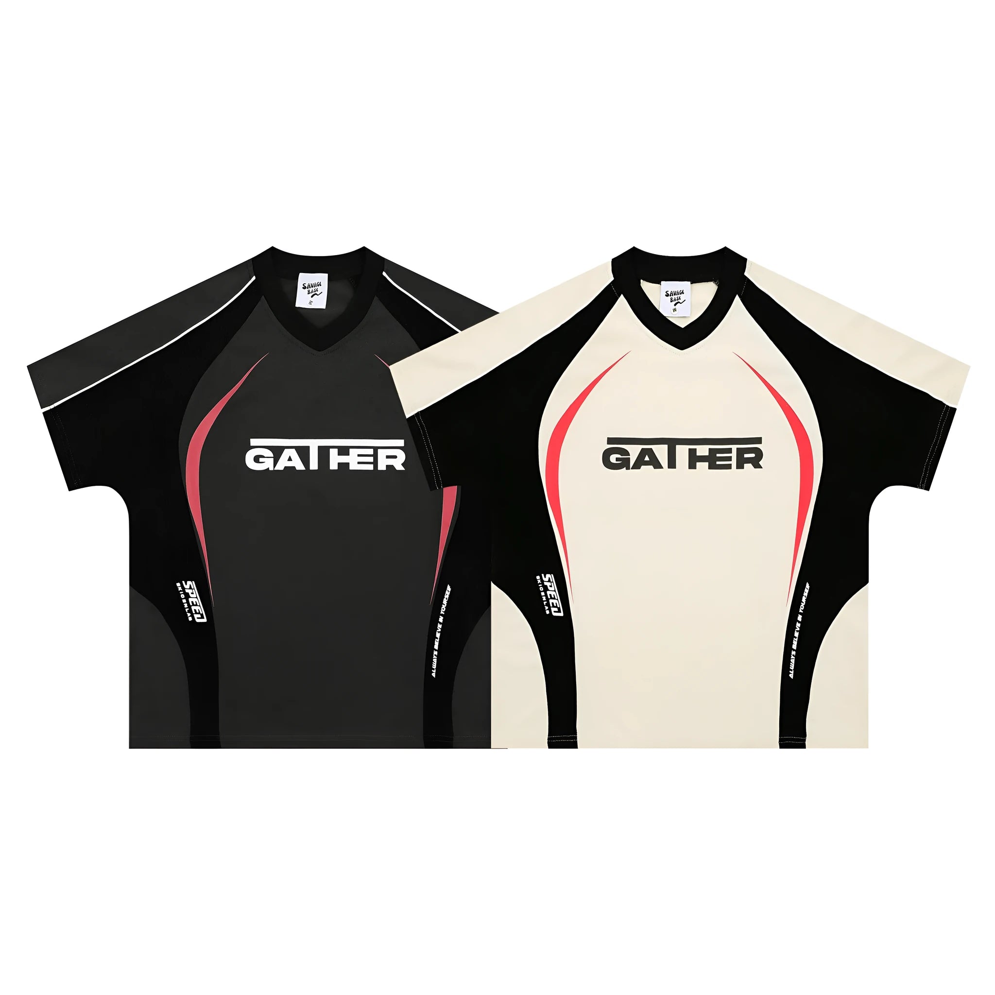 Men's loose t-shirt with printed letters in black or apricot colours, short sleeves, polyester fabric