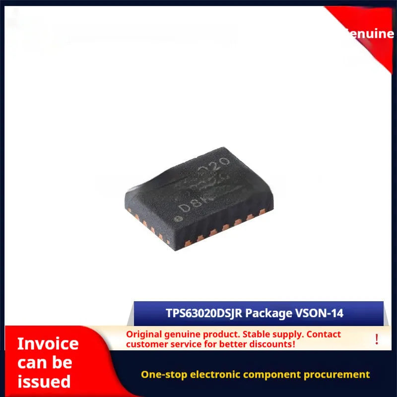 TPS63020DSJR buck-boost converter IC in VSON-14 package, industrial grade