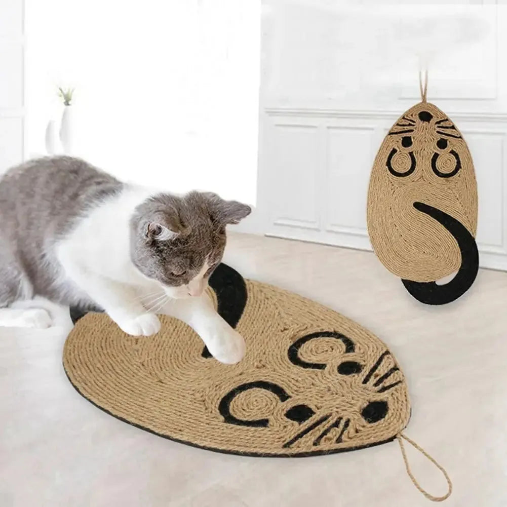 Cat scratching pad in panda colour, 54cm sisal and EVA mat with locked edge and skid-proof bottom