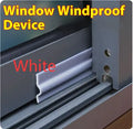White 1 metre sliding window seal strip, push-pull type, for window seams and door bottoms