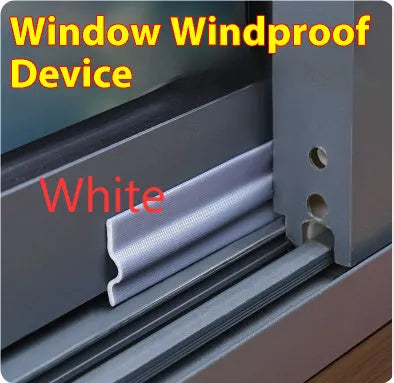 White 1 metre sliding window seal strip, push-pull type, for window seams and door bottoms