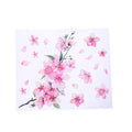 Close-up of a cherry blossom flower pattern on a PVC car sticker, shown with a peel-off backing.