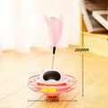 Pink cat tumbler toy with self-hi stick measuring 17 cm for mechanical interactive play