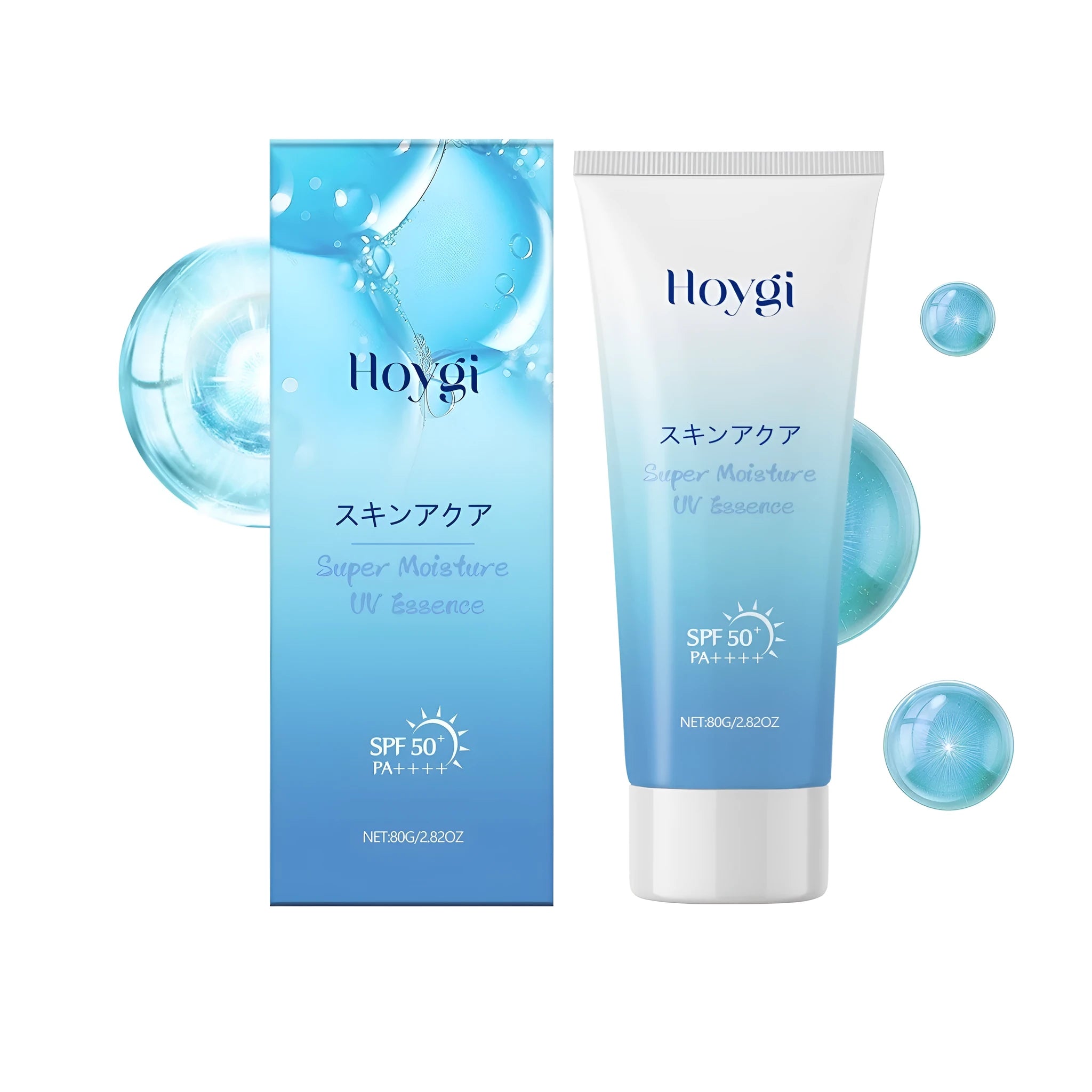 80g tube of hyaluronic acid moisturising sunscreen lotion for the face.