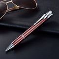Slim metal pen lighter with windproof jet flame, keychain attachment, in choice of colours.