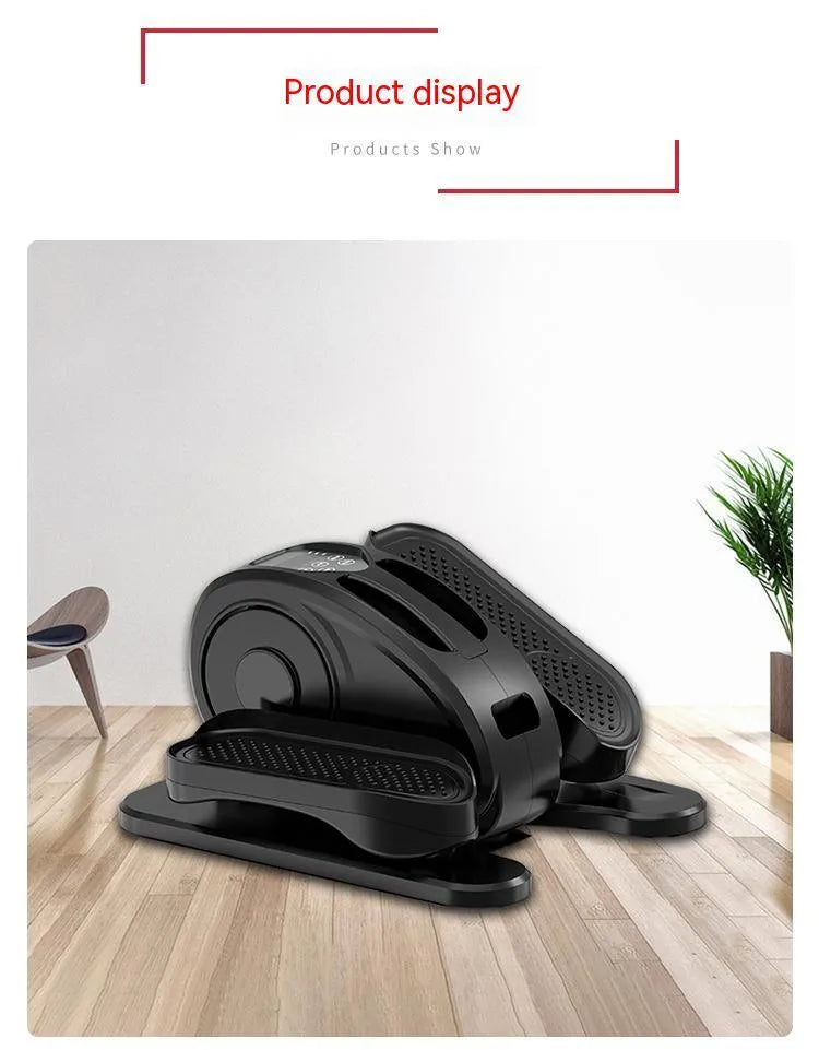 Mute small treadmill electric elliptical trainer for home lower limb exercise in black colour