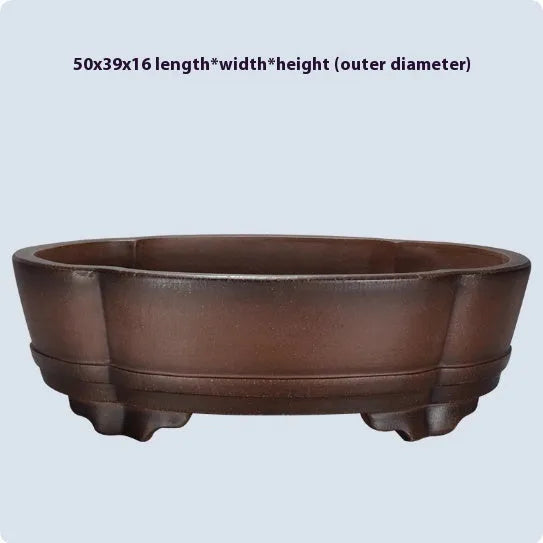 Classical style purple clay bonsai flower pot with dimensions 50cm wide