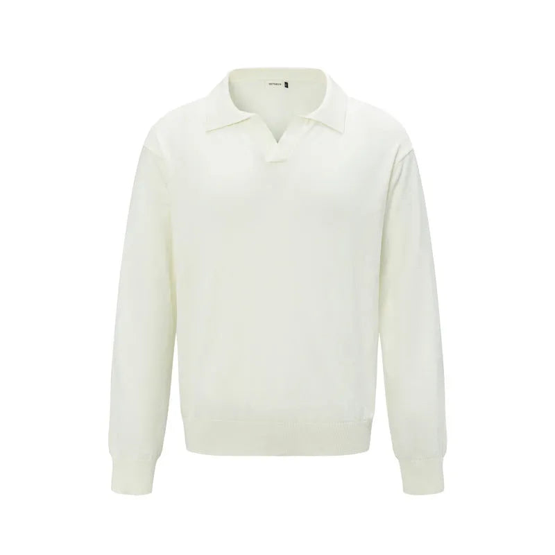 Loose pullover sweater in acrylic blend fabric available in beige, black, and dark grey colours