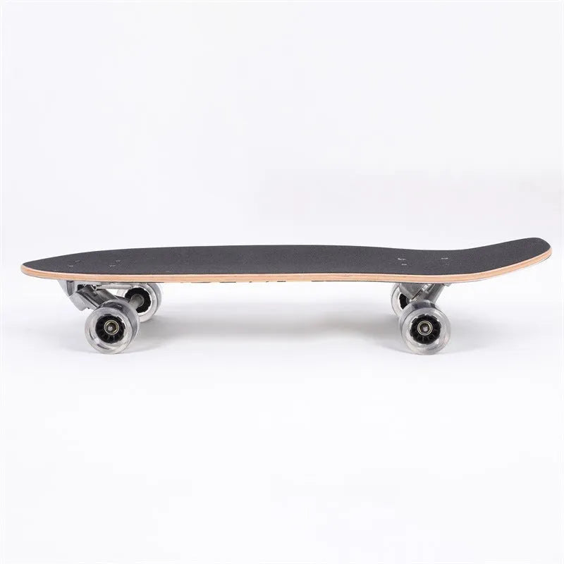 White maple wooden street scooter with 31-inch length for urban riding