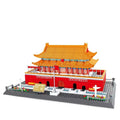 Wange building block set with over 800 small plastic pieces for constructing global landmark models.