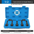 Set of seven alloy broken stud spanners for electric wrench with 60mm and 78mm sizes