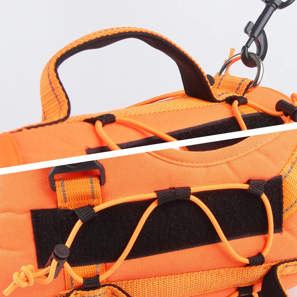 Reflective dog harness with hand-holding rope in adjustable sizes and multiple colour options
