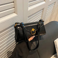PU baguette bag in black, brown, coffee colour or white with mobile phone bag and sandwich outer pocket