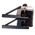 Table tennis post with large universal clip for indoor open grid table mounting