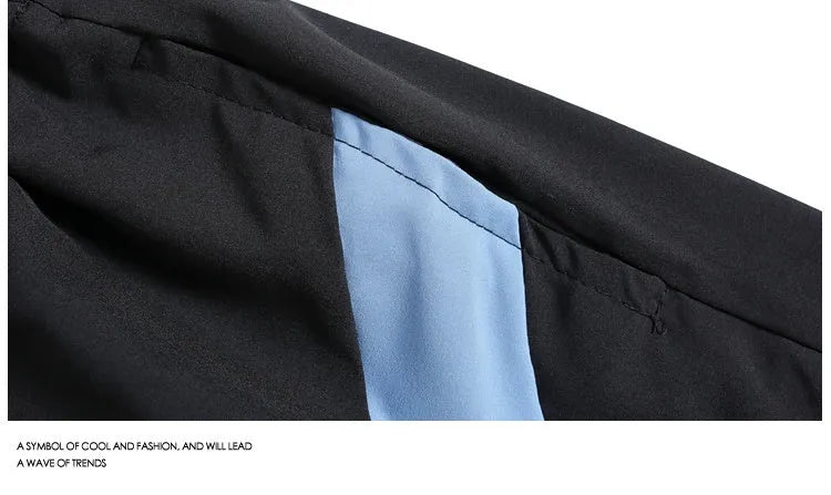 Men's black quick-drying sports shorts with elastic waistband and straight-leg fit for training