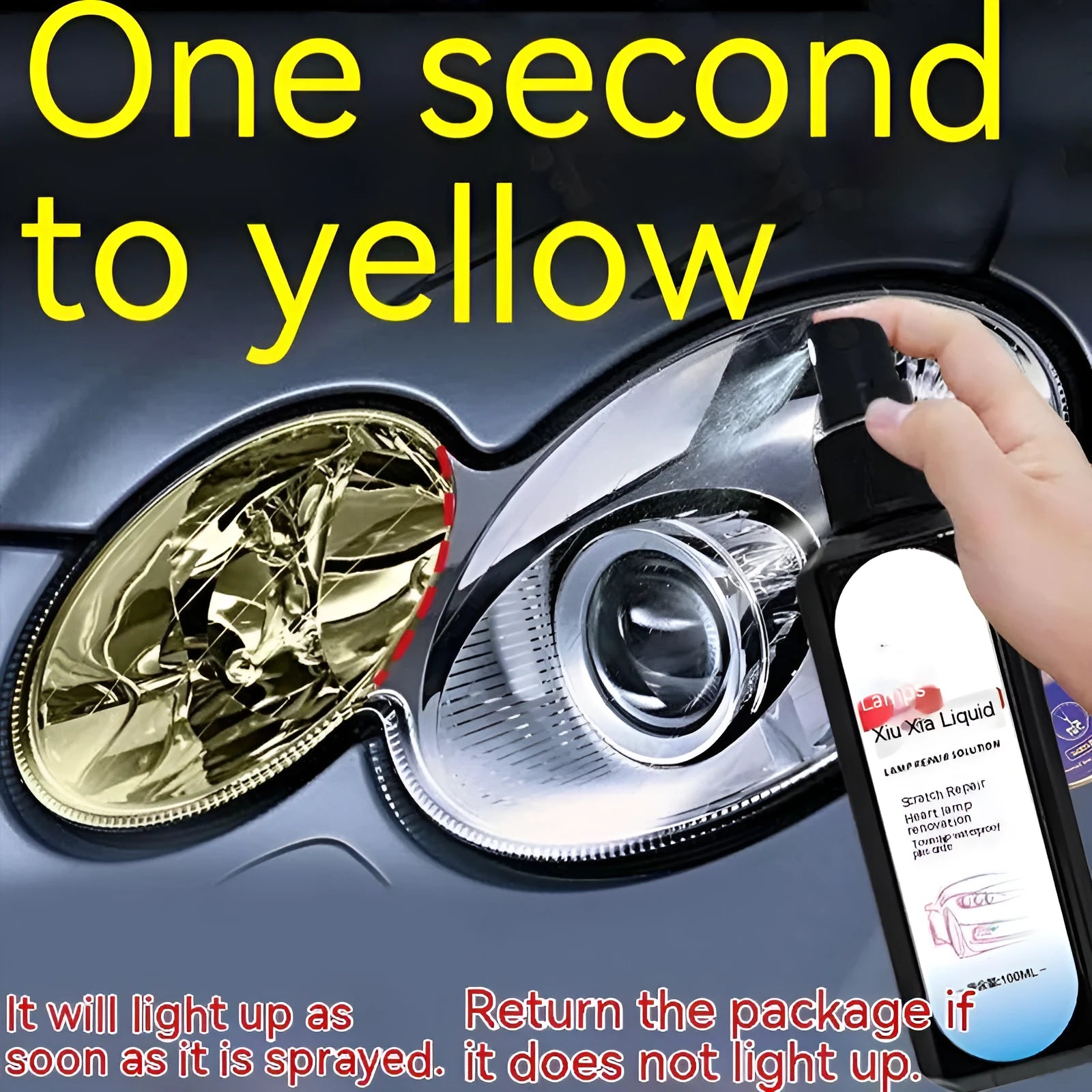 100 ml bottle of car headlight renovation repairing liquid for lens restoration