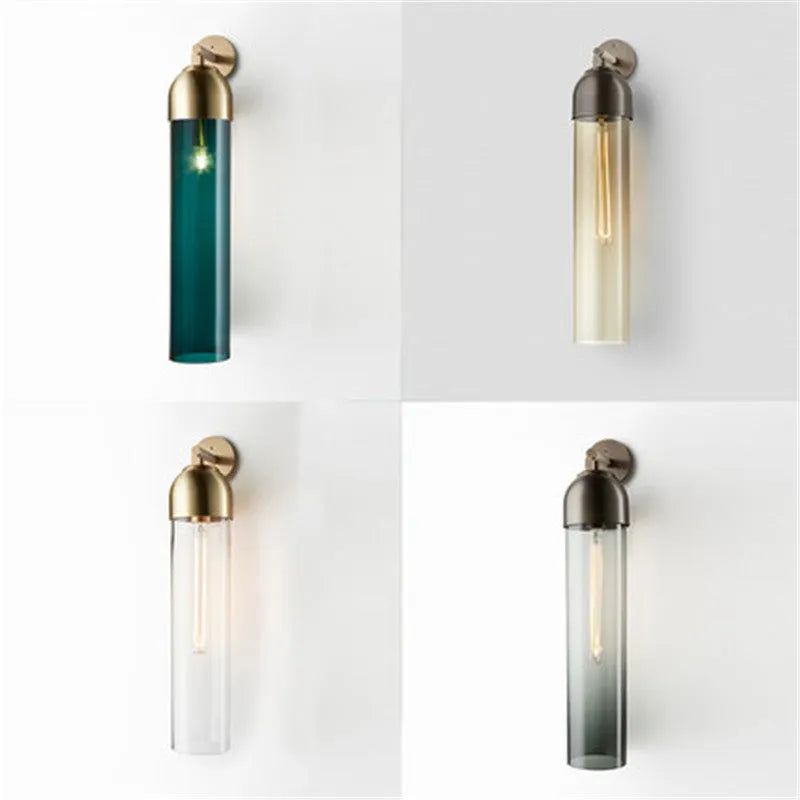 Nordic postmodern creative glass wall lamp with modern minimalist design and E27 lamp holder