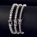 Real gold electroplated bracelet in white colour, simple bracelet jewellery with gold-plated finish