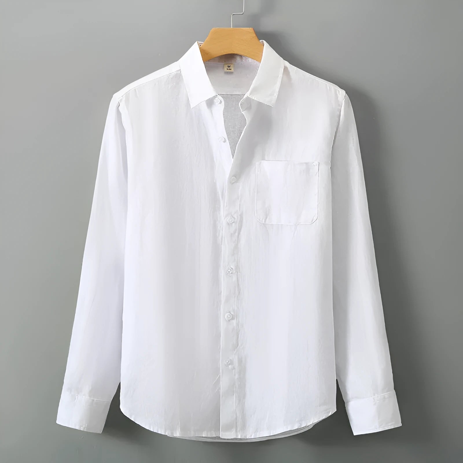 Linen long sleeve loose shirt Chinese style cardigan in solid colour with sun protection sleeves