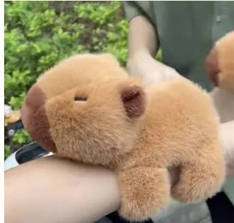 Capabala capybara earphone case for AirPods Pro2 with hanging ornament and pop ring, on white background