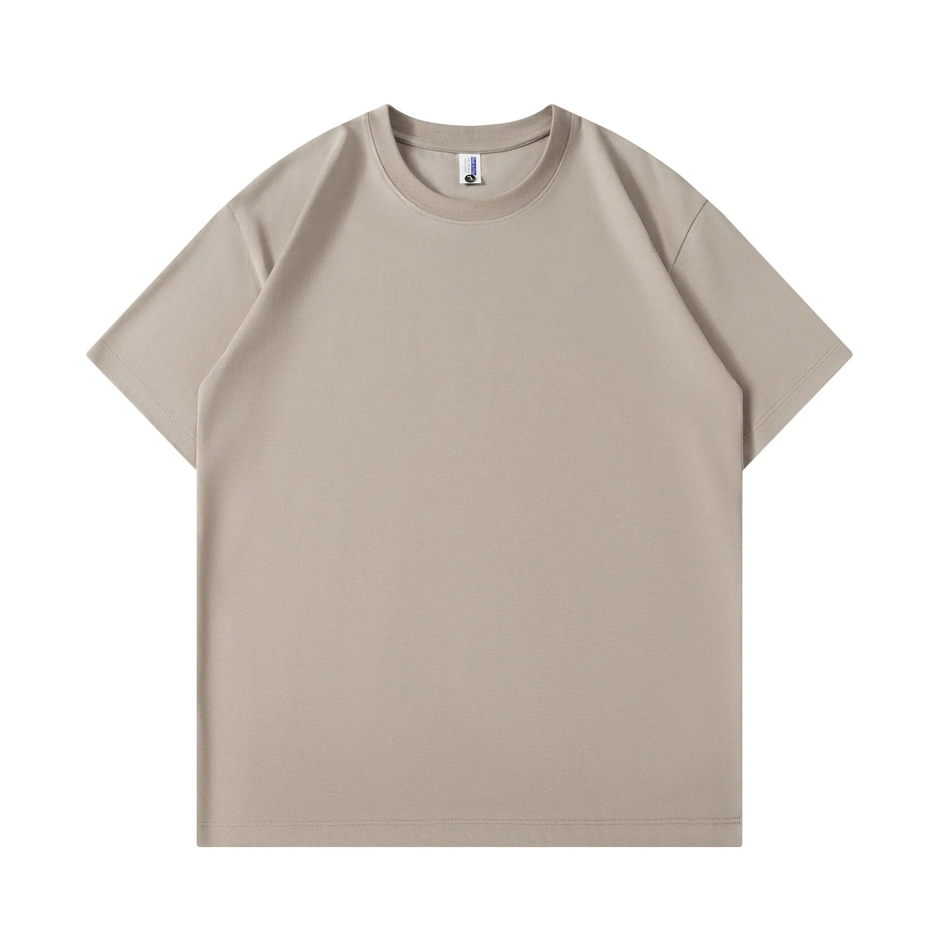 Cotton solid colour loose fit short sleeve T-shirt for men and women