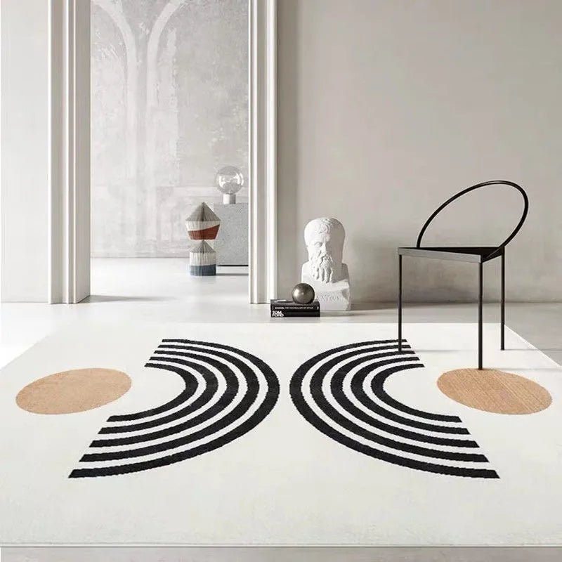 Large rectangular blended carpet with geometric pattern, 60x90cm to 200x300cm, 1.3cm thick, for living room